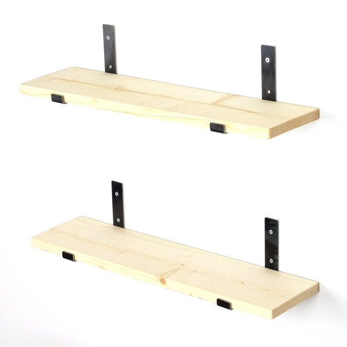 Hanah Home Lam008 Estantería de Pared de Madera y Metal Negro y Roble Hanah Home Lam008 Estantería de Pared de Madera y Metal Negro y Roble